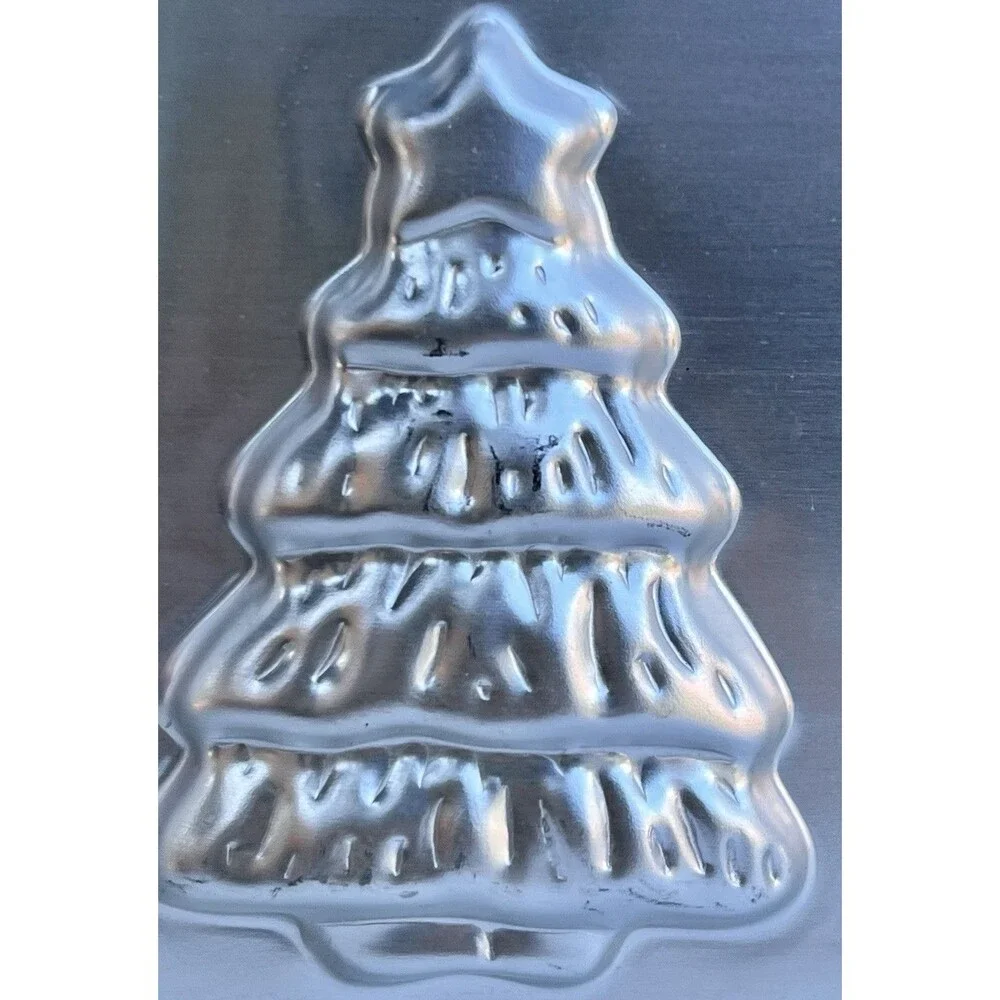 1985 Wilton Christmas Cookie Pan Mold Wreath Snowman Tree 2306-112 Vintage